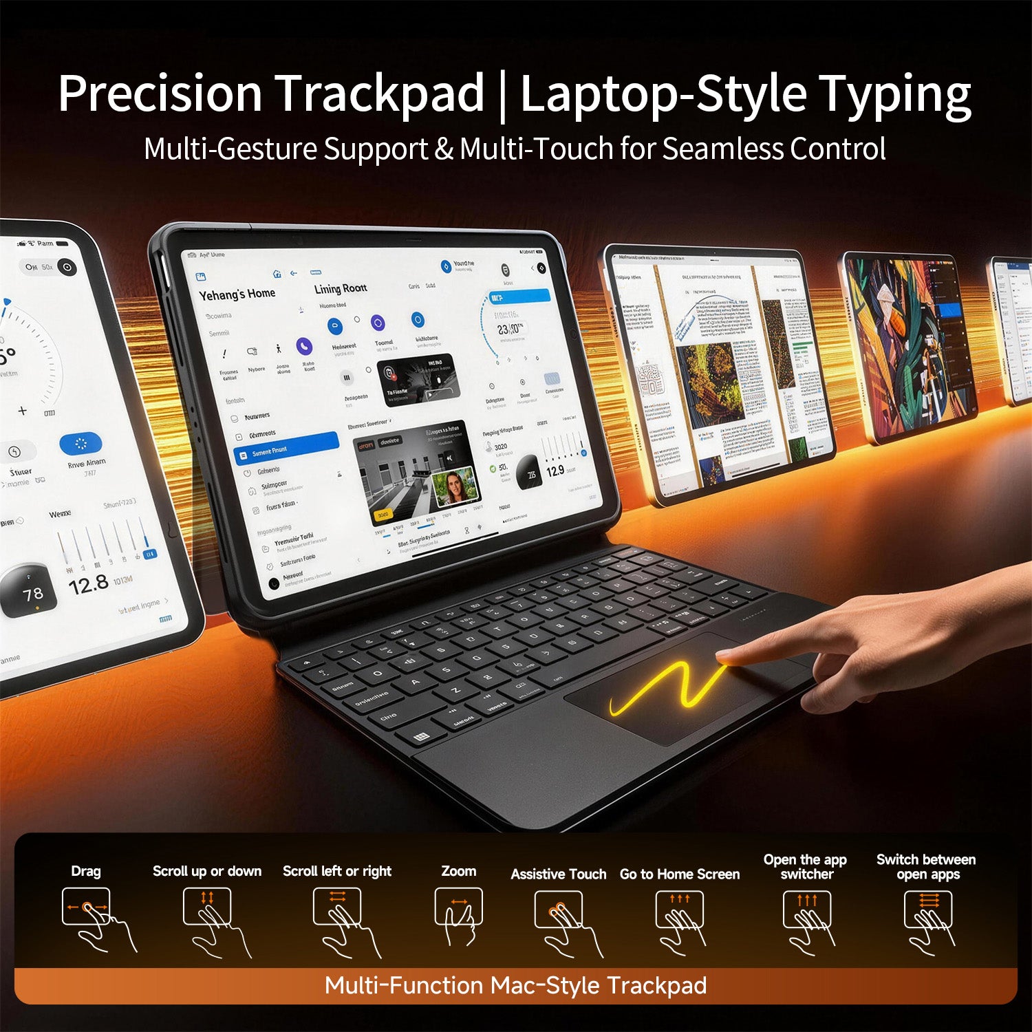 Tiaota Sliding Rail iPad Keyboard Case
