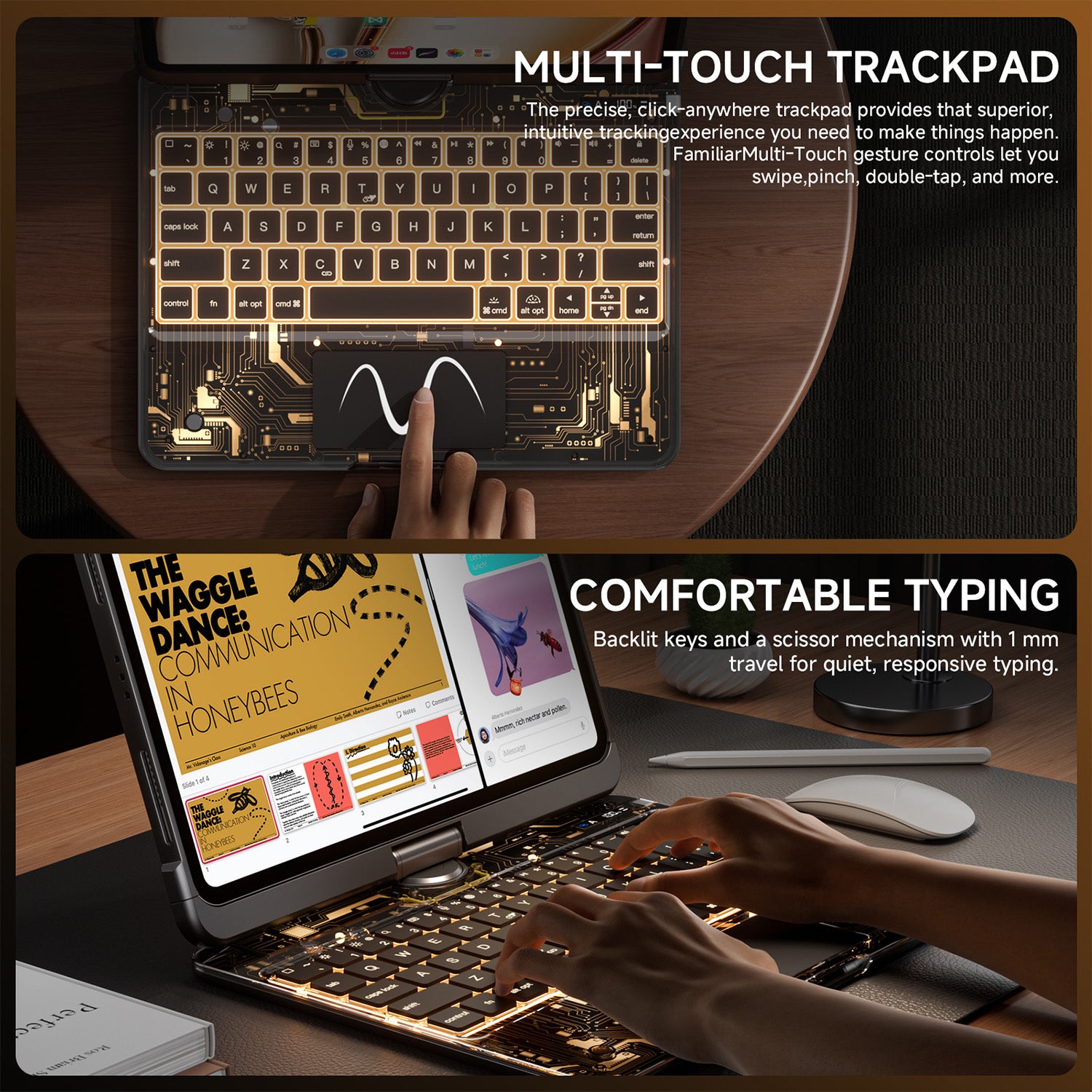 Tiaota Transparent iPad Keyboard Case