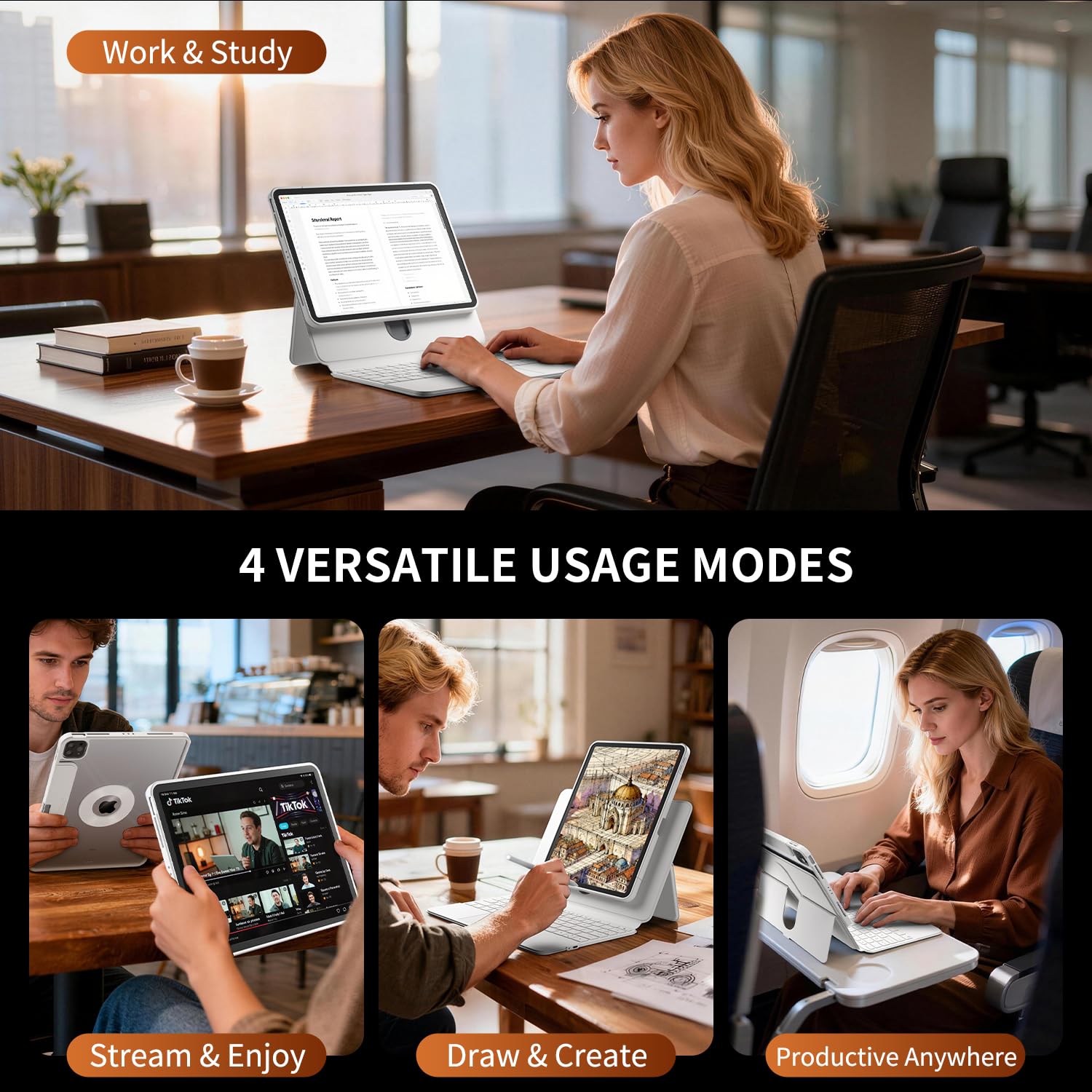 Tiaota Sliding Rail iPad Keyboard Case