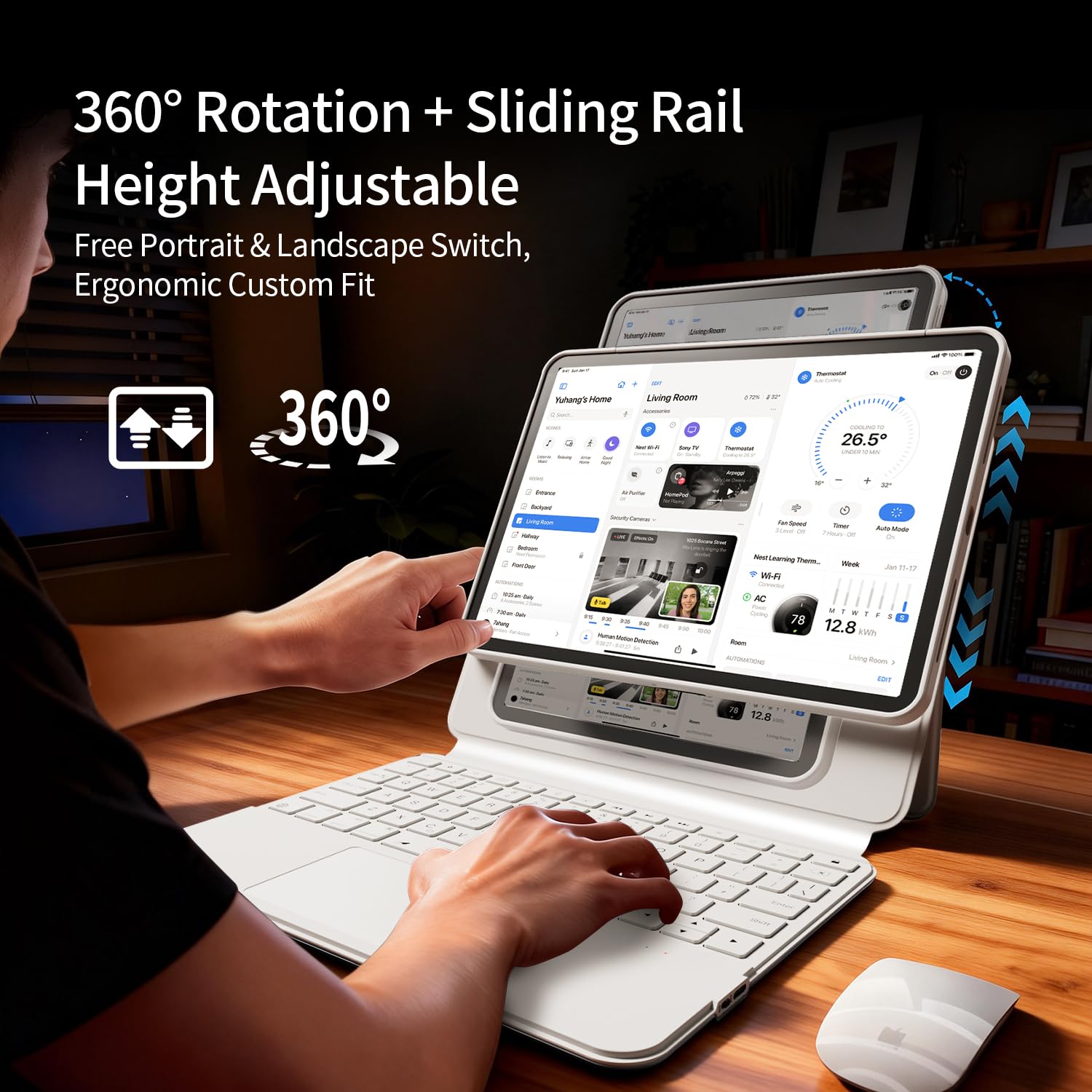Tiaota Sliding Rail iPad Keyboard Case