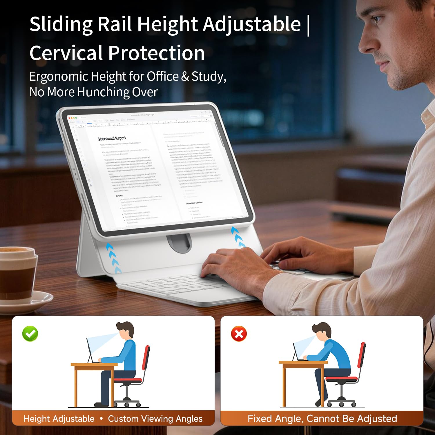 Tiaota Sliding Rail iPad Keyboard Case