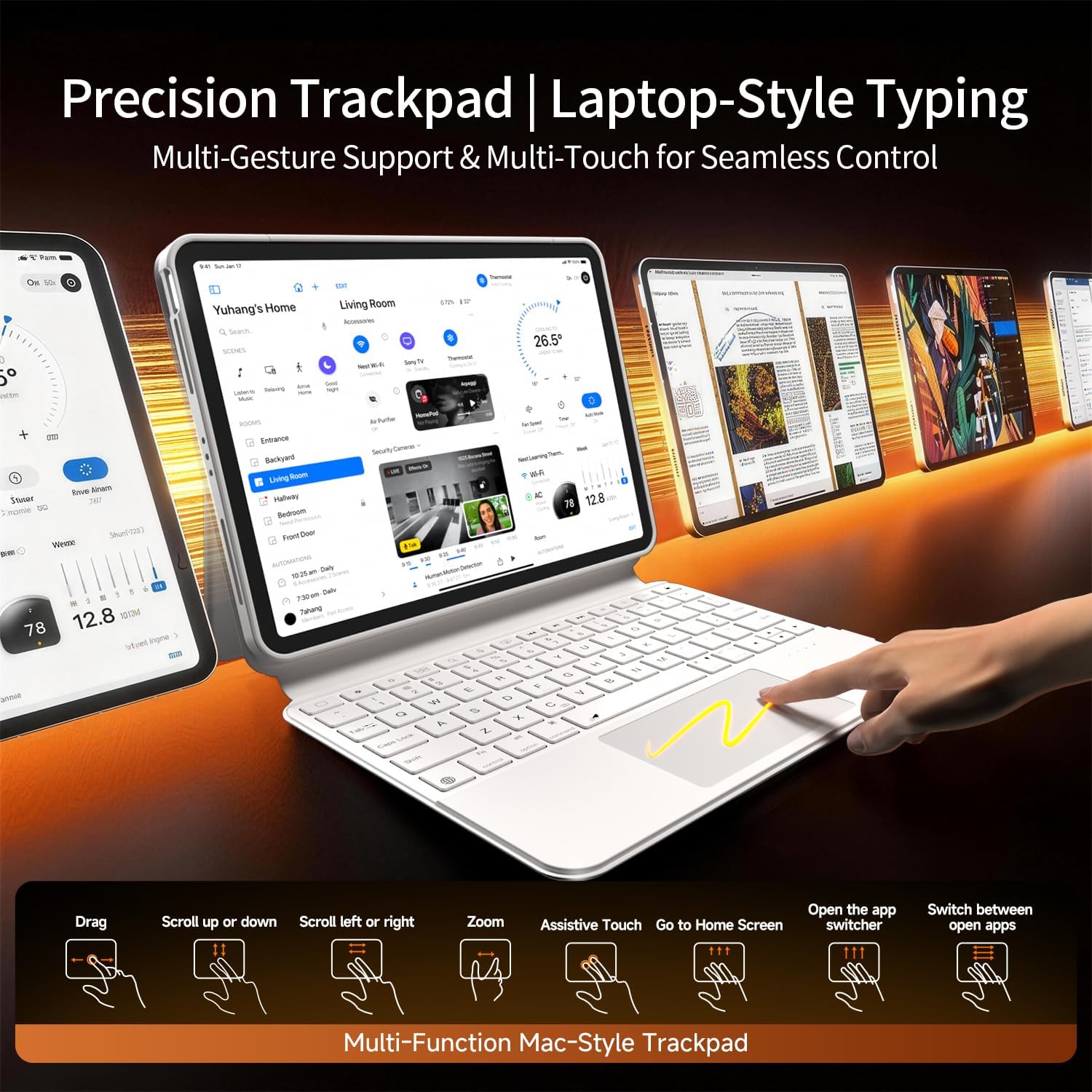 Tiaota Sliding Rail iPad Keyboard Case
