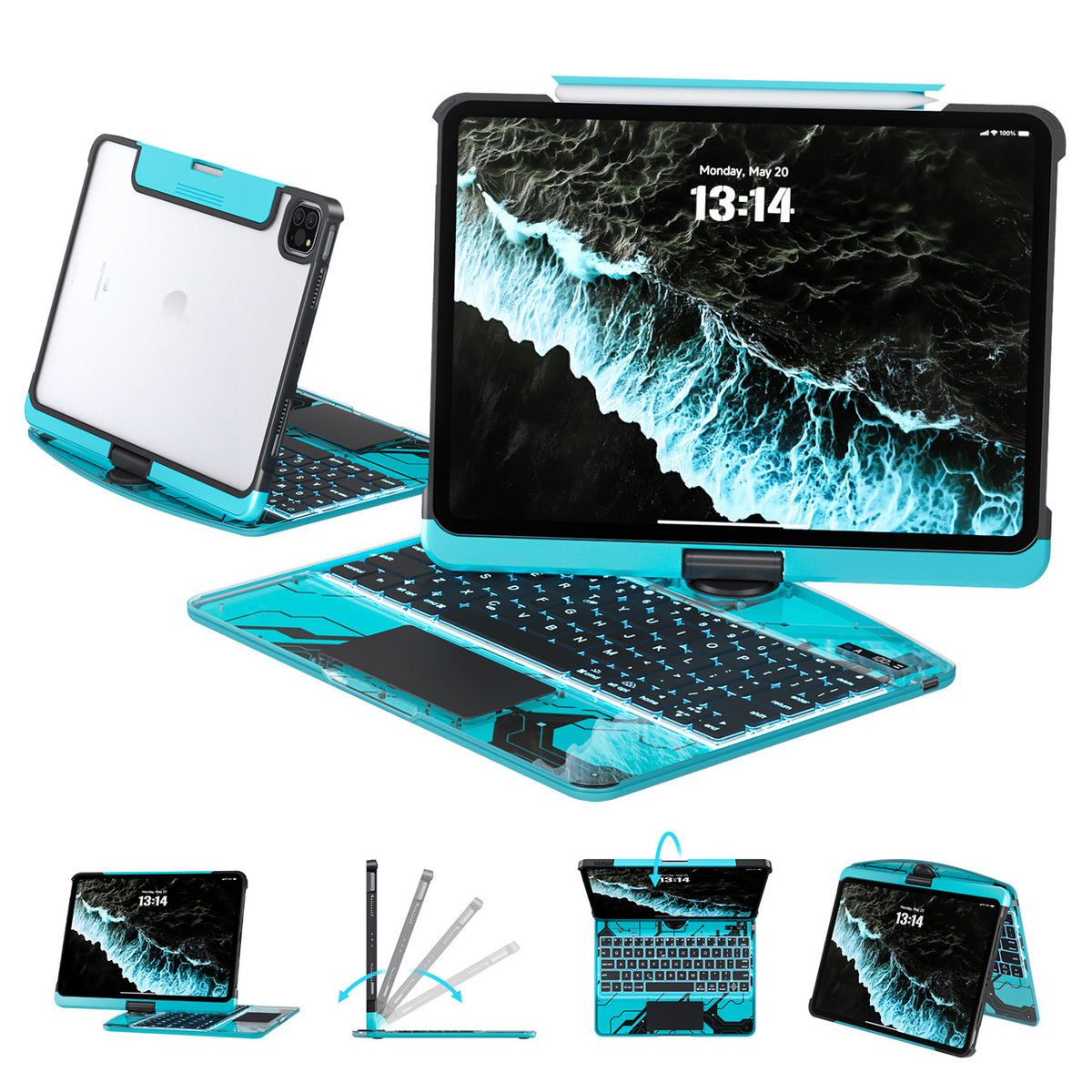 Tiaota Transparent iPad Keyboard Case
