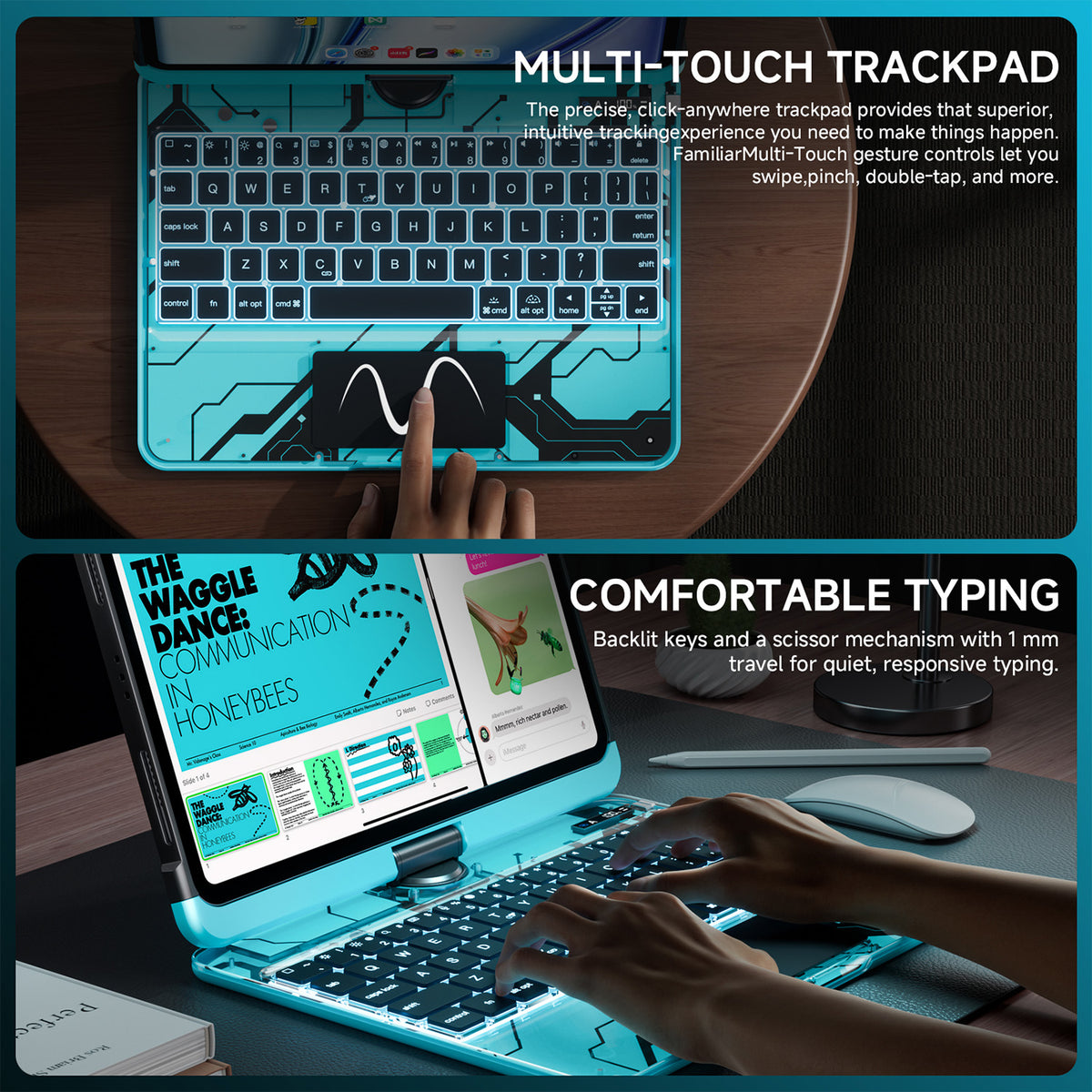 Tiaota Transparent iPad Keyboard Case