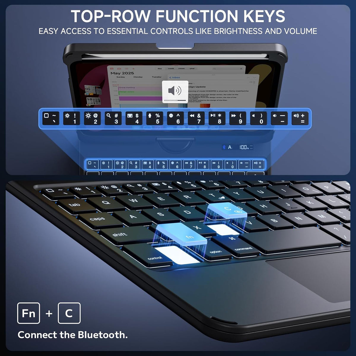 Tiaota Transparent Matepad Keyboard Case