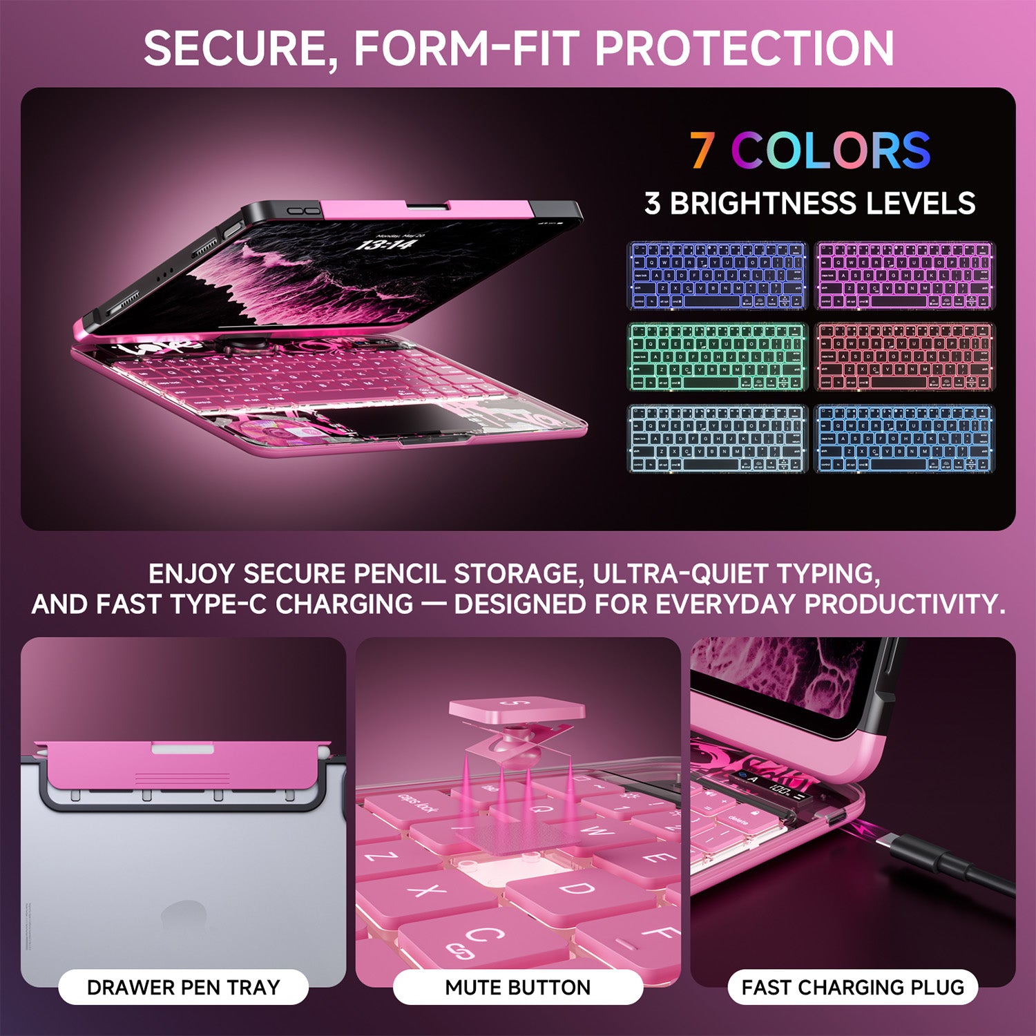 Tiaota Transparent iPad Keyboard Case