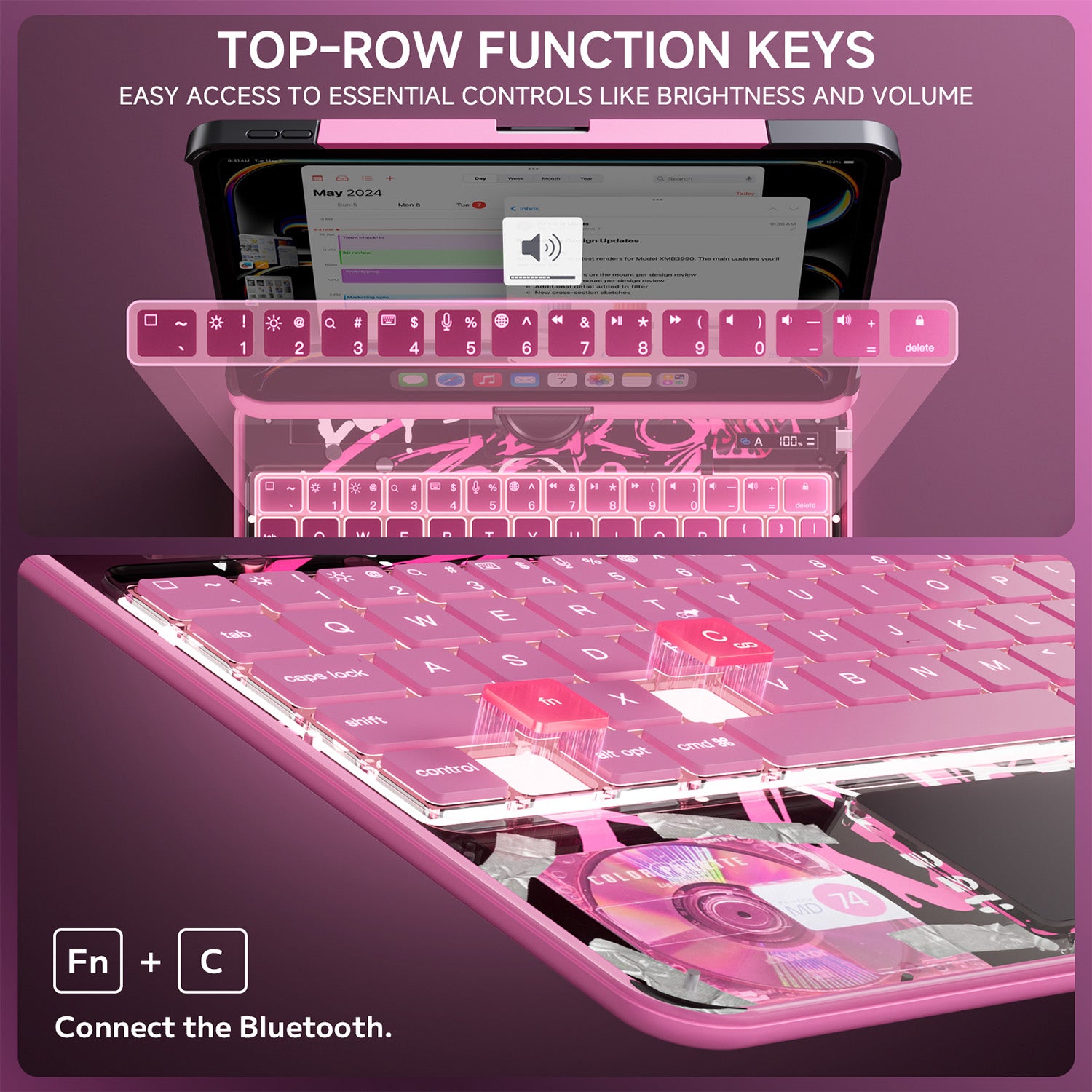 Tiaota Transparent iPad Keyboard Case