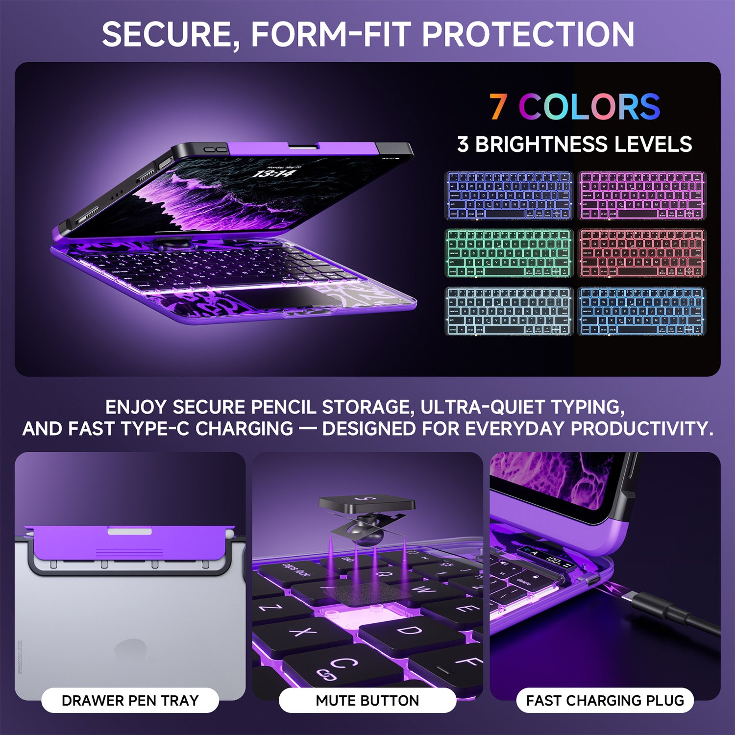 Tiaota Transparent iPad Keyboard Case