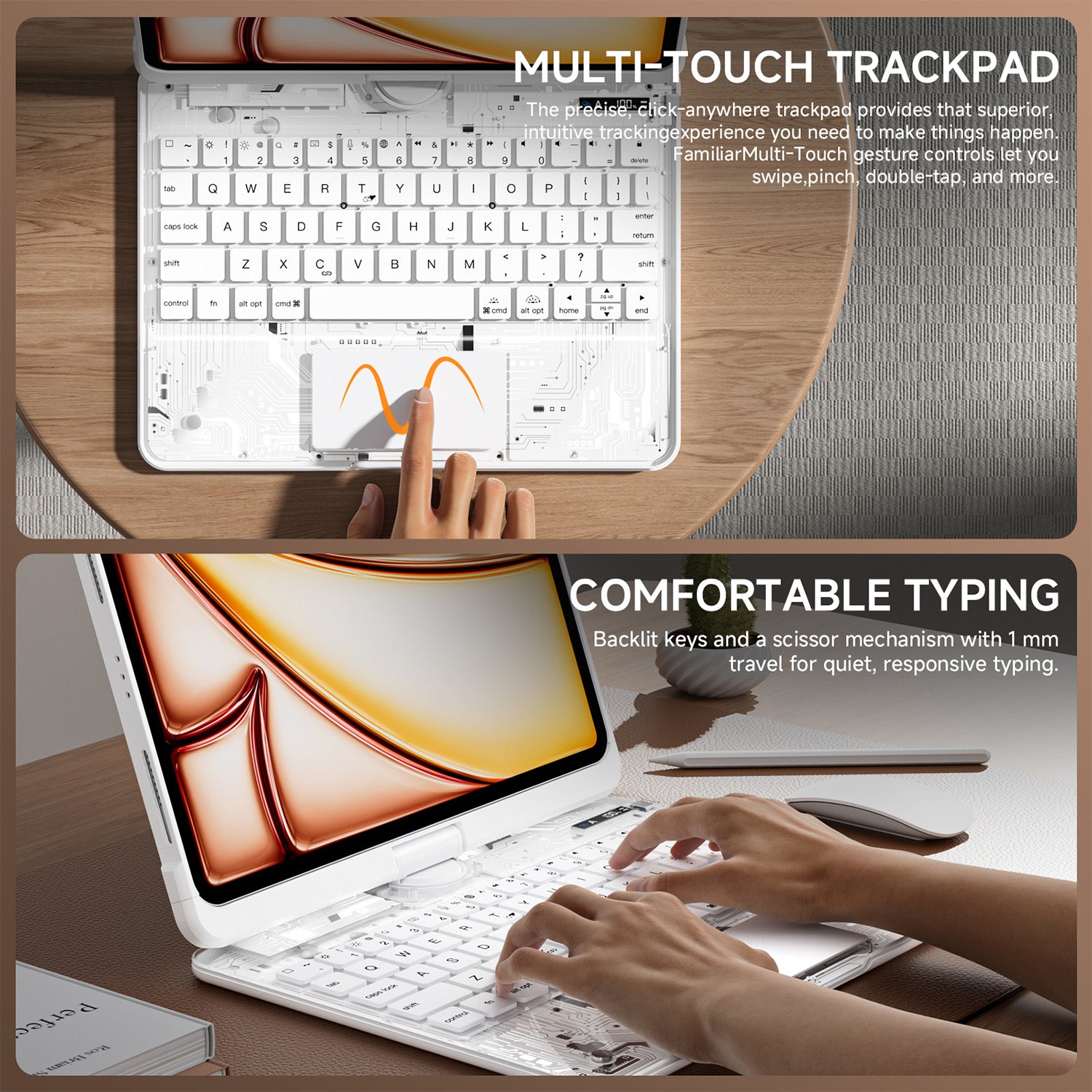 Tiaota Transparent iPad Keyboard Case