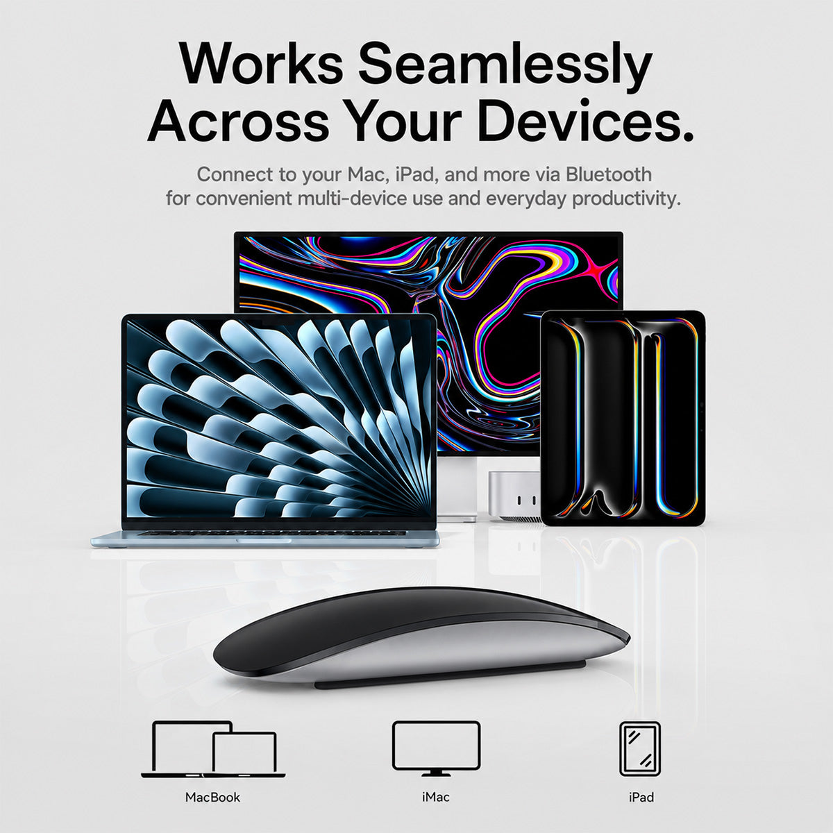 TIAOTA Wireless Touch Mouse with USB-C Charging