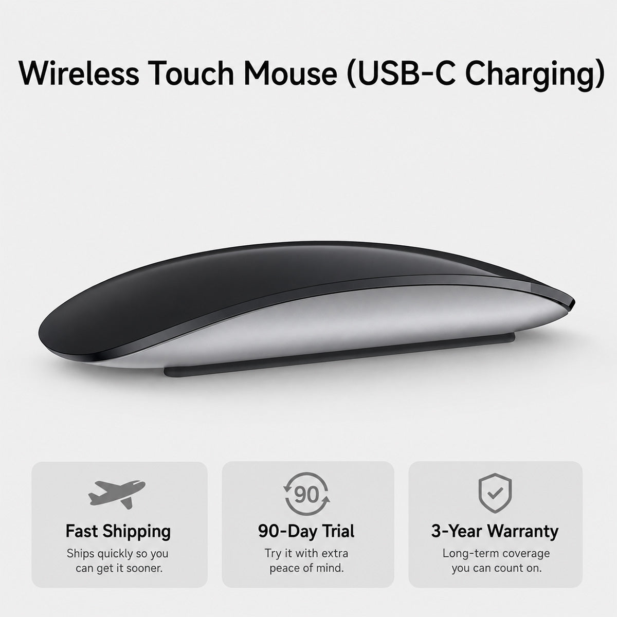 TIAOTA Wireless Touch Mouse with USB-C Charging