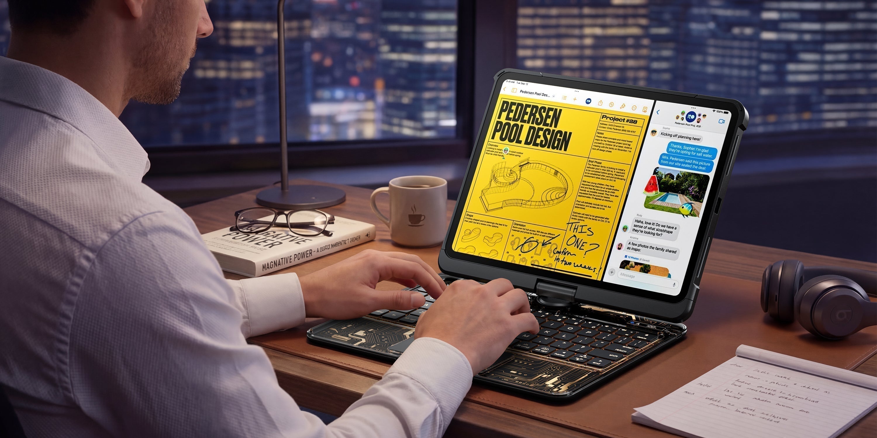 Transparent iPad Keyboard Case for Work