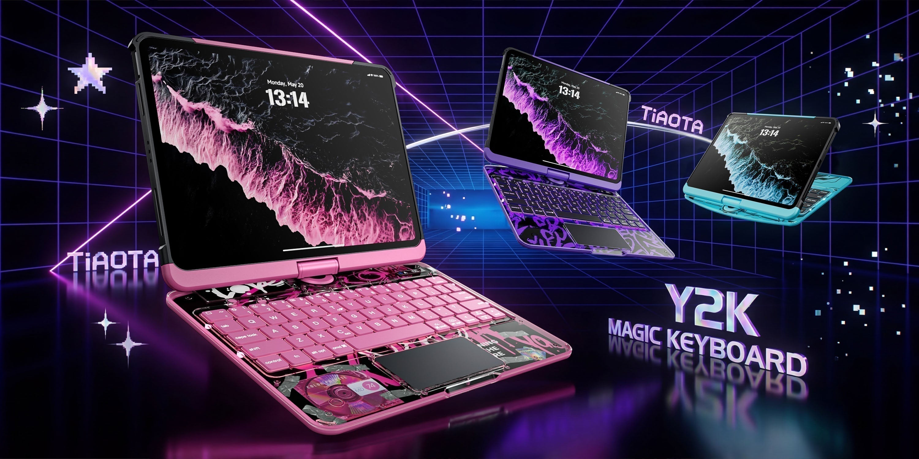 Y2K iPad Keyboard Case for Aesthetic Setups