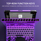 Y2K Purple Transparent iPad Keyboard Case – 360° Rotatable, 7-Color Backlight, Multi-Touch