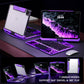 Y2K Purple Transparent iPad Keyboard Case – 360° Rotatable, 7-Color Backlight, Multi-Touch