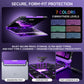 Y2K Purple Transparent iPad Keyboard Case – 360° Rotatable, 7-Color Backlight, Multi-Touch