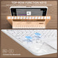 Transparent White Mechanical Style iPad Keyboard Case – 360° Rotatable,7-Color Backlight,Multi-Touch