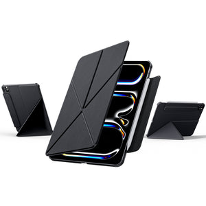 Magnetic Slim Folio iPad Case with 4 Adjustable Angles, Portrait & Landscape Stand