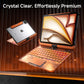 Cosmic Orange iPad Keyboard Case – 360° Rotatable, 7‑Color Backlight, Multi‑Touch