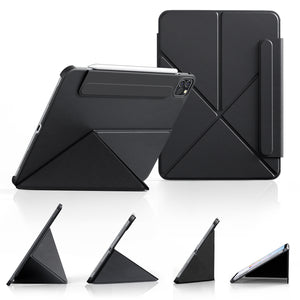 Magnetic Slim Folio iPad Case with 4 Adjustable Angles, Portrait & Landscape Stand