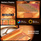 Cosmic Orange iPad Keyboard Case – 360° Rotatable, 7‑Color Backlight, Multi‑Touch