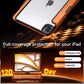 Cosmic Orange iPad Keyboard Case – 360° Rotatable, 7‑Color Backlight, Multi‑Touch