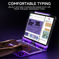 Y2K Purple Transparent iPad Keyboard Case – 360° Rotatable, 7-Color Backlight, Multi-Touch