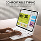 Transparent White Mechanical Style iPad Keyboard Case – 360° Rotatable,7-Color Backlight,Multi-Touch