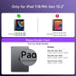 Y2K Purple Transparent iPad Keyboard Case – 360° Rotatable, 7-Color Backlight, Multi-Touch
