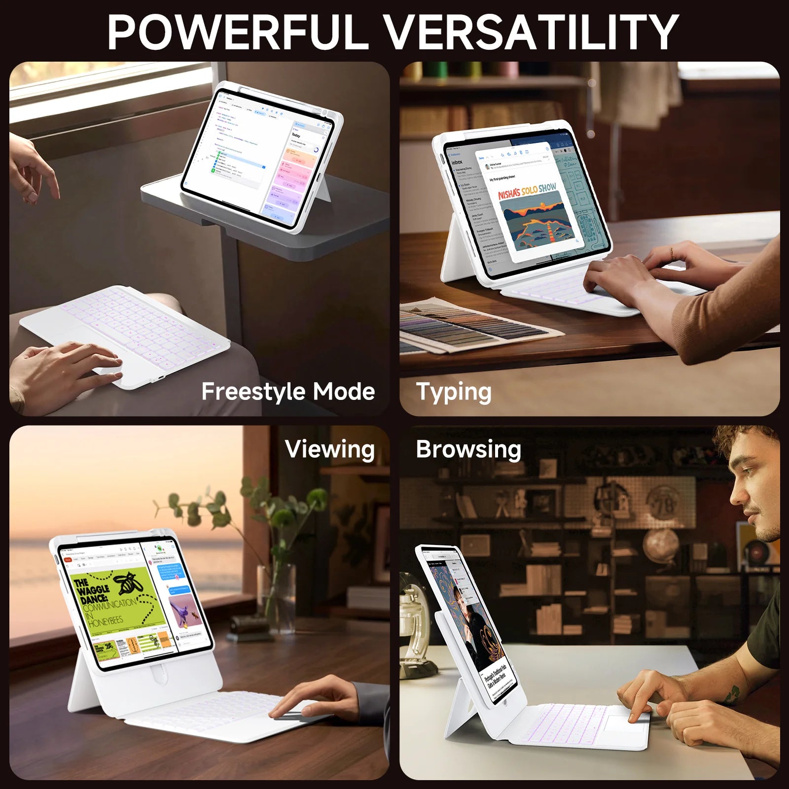 Tiaota Split Sliding Rail iPad Keyboard Case