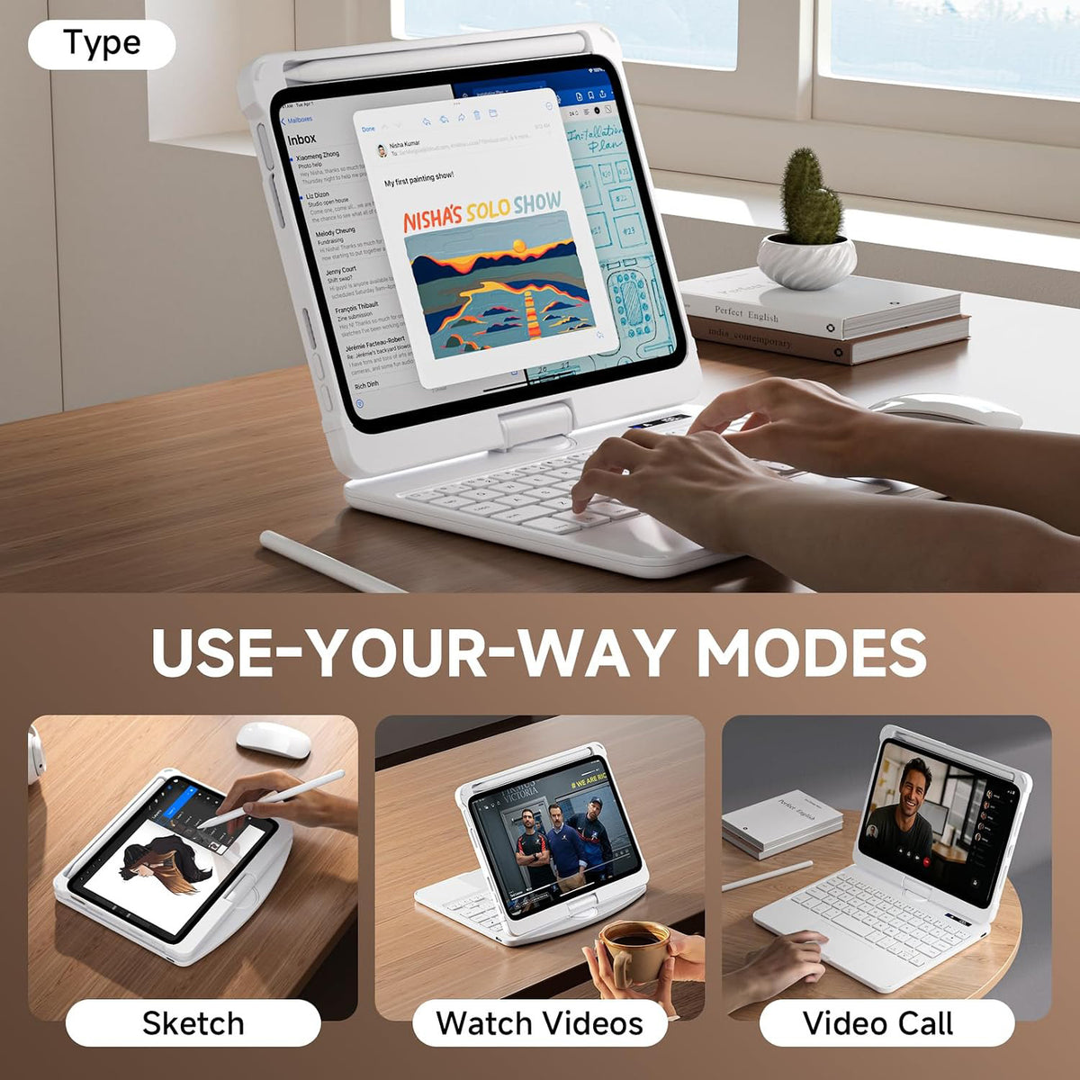 Tiaota Transparent Matepad Keyboard Case