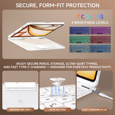 Tiaota Transparent iPad Keyboard Case