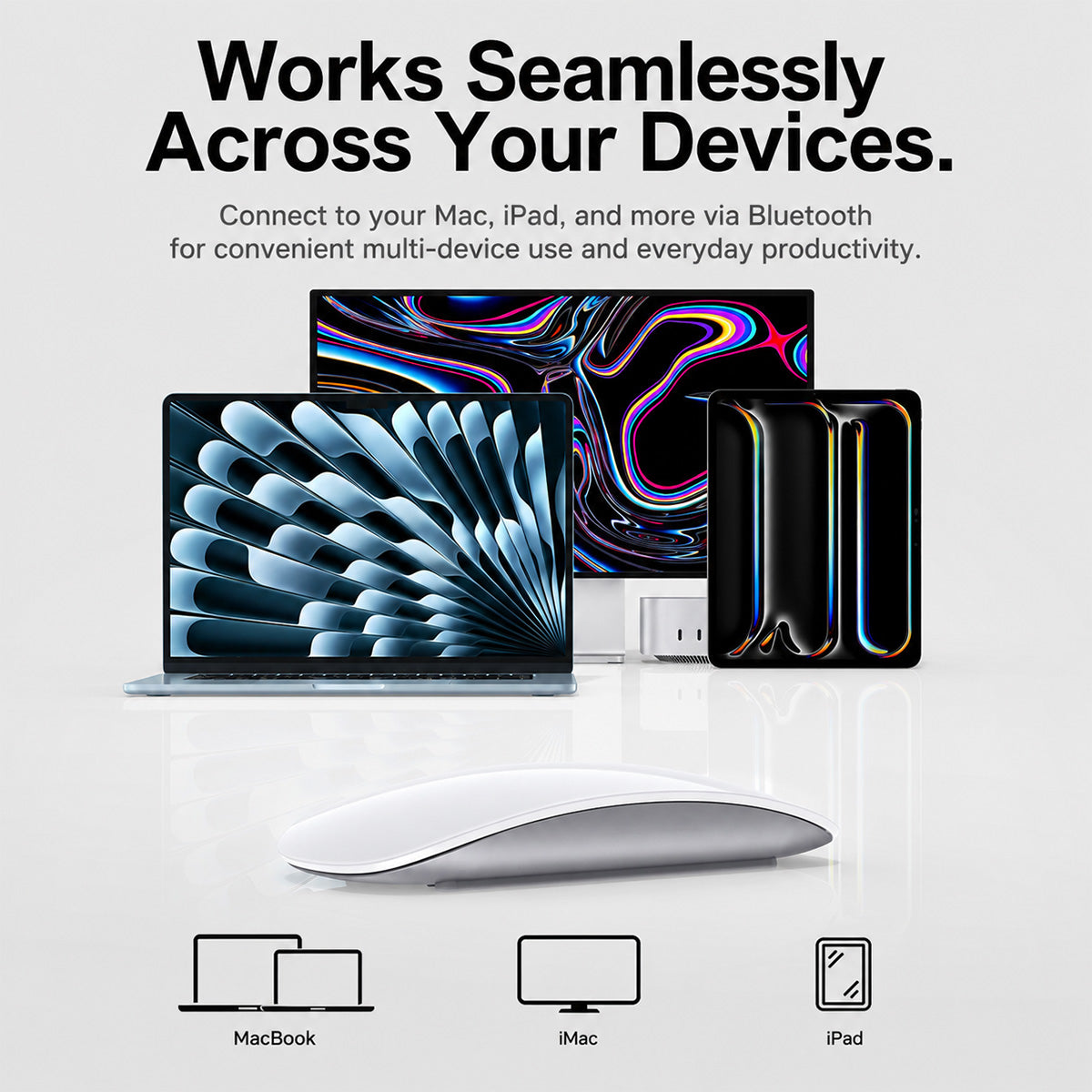 TIAOTA Wireless Touch Mouse with USB-C Charging