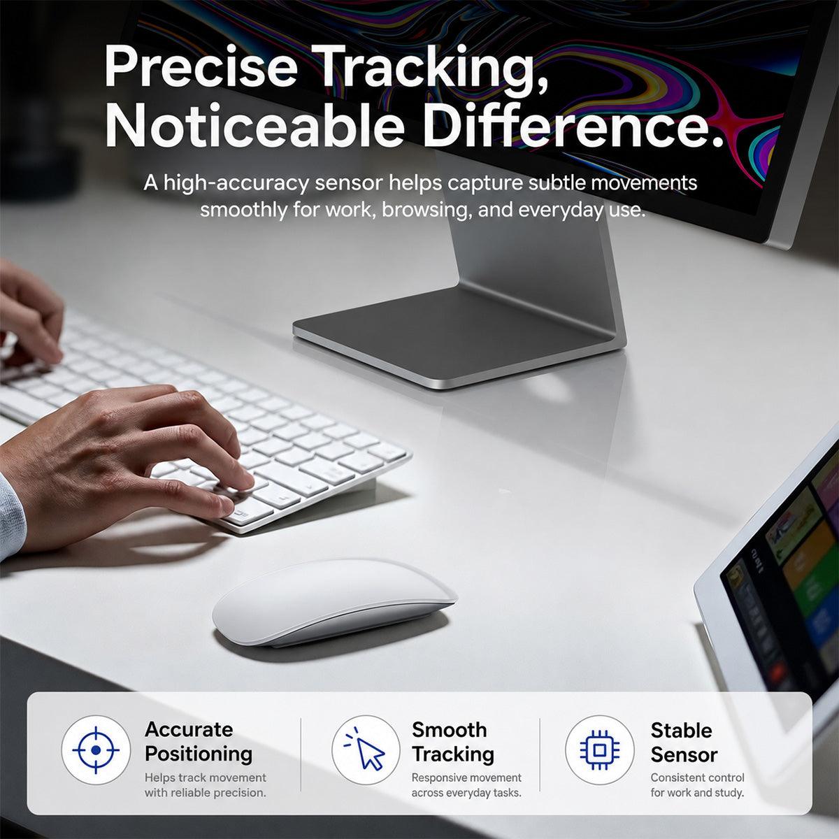 TIAOTA Wireless Touch Mouse with USB-C Charging