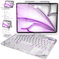 Transparent Black Mechanical Style iPad Keyboard Case – 360° Rotatable, 7-Color Backlight, Multi-Touch